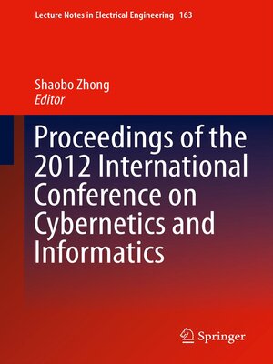 cover image of Proceedings of the 2012 International Conference on Cybernetics and Informatics